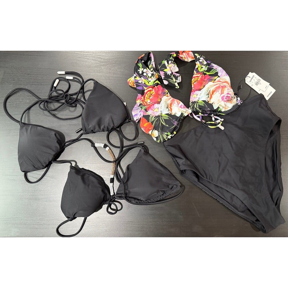 Express Body Contour bikini bathing suit set lot size medium high waist